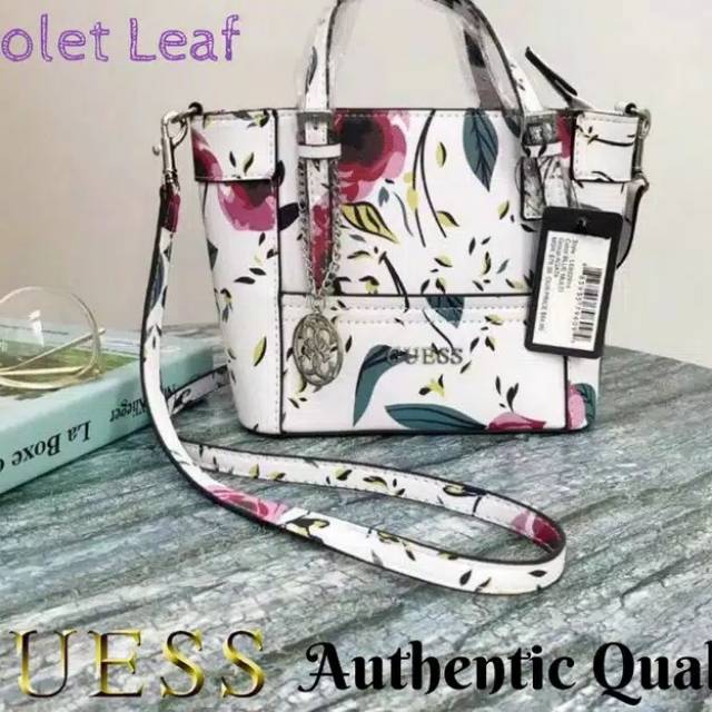 Tas Original guess delaney violet leaf bag