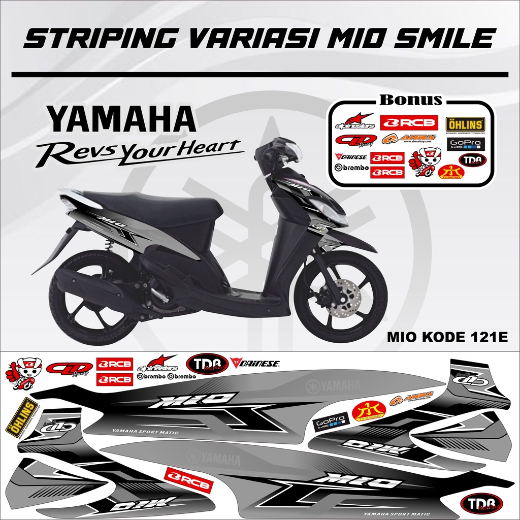 Striping Mio Smile Sticker Lis Mio Variasi kode 121