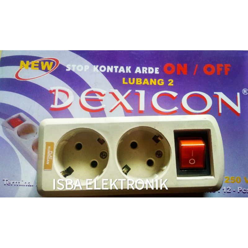 Stop Kontak Arde Lubang 2 dan Saklar On Off