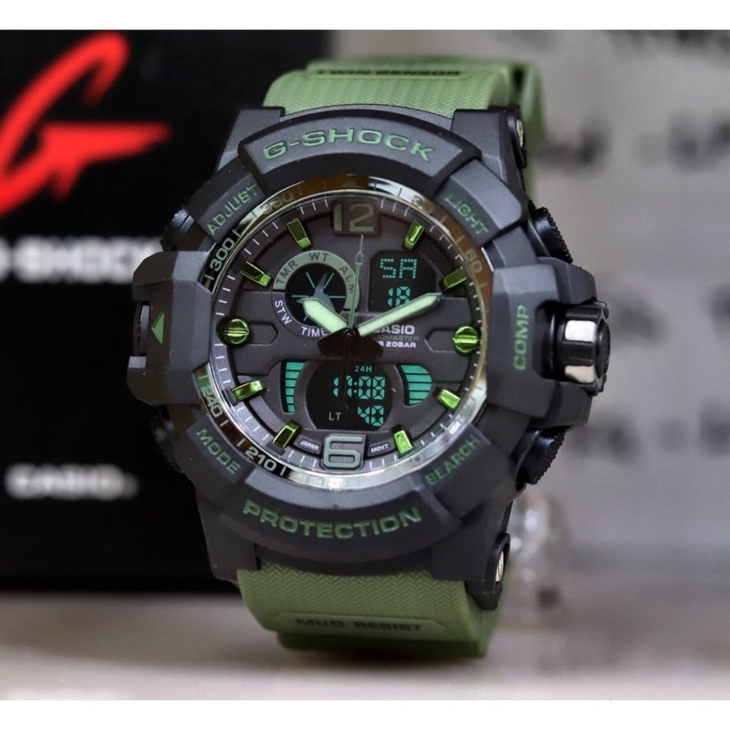 FREE BOX JAM TANGAN PRIA G-SHOCK CASIO 1045 DUAL TIMER SUPER PREMIUM GS CASIO ANTI AIR  WATER RESISTANT