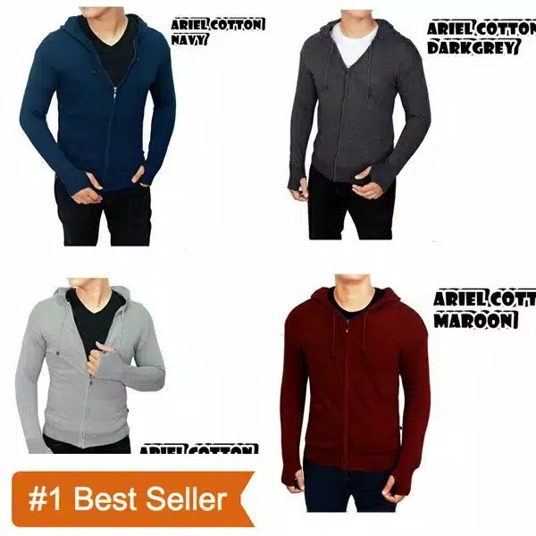 (BIG SALE) Jaket Rajut Distro Greenlight Ariel Grey Twotone Old/Maroon/Blue/Grey