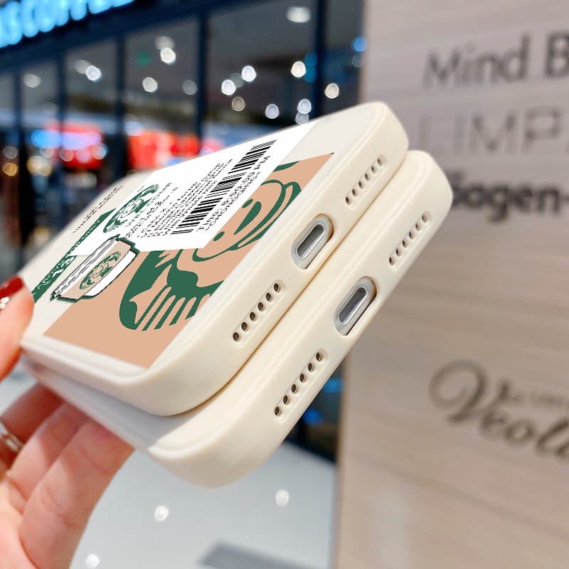 Soft Case TPU Desain Starbucks Untuk Realme C12 C15 C21 C21Y C25 C25s C25Y C17 C20 C11 C3 C2 7i 5i 6i 8i 9i 6 Pro 50A 8z 6a 50A 6i 9o 8i 6i 6pro Cover Bahan Silikon Untuk Handphone
