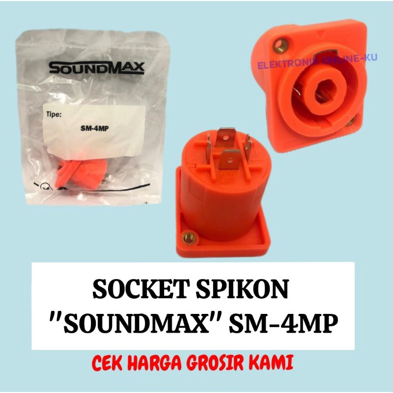 SOCKET SPIKON SOUNDMAX + RING SM-4MP ORANGE