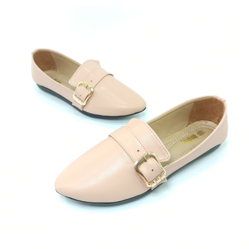 Sepatu Flatshoes Wanita Flat Shoes Kerja Ballerina Andis AN13