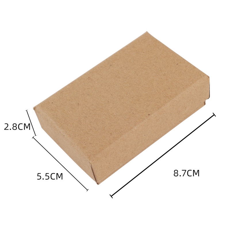 1pc Kotak Sabun Handmade Multi Ukuran Bahan Kertas Kraft Warna Coklat / Hitam Untuk Hadiah
