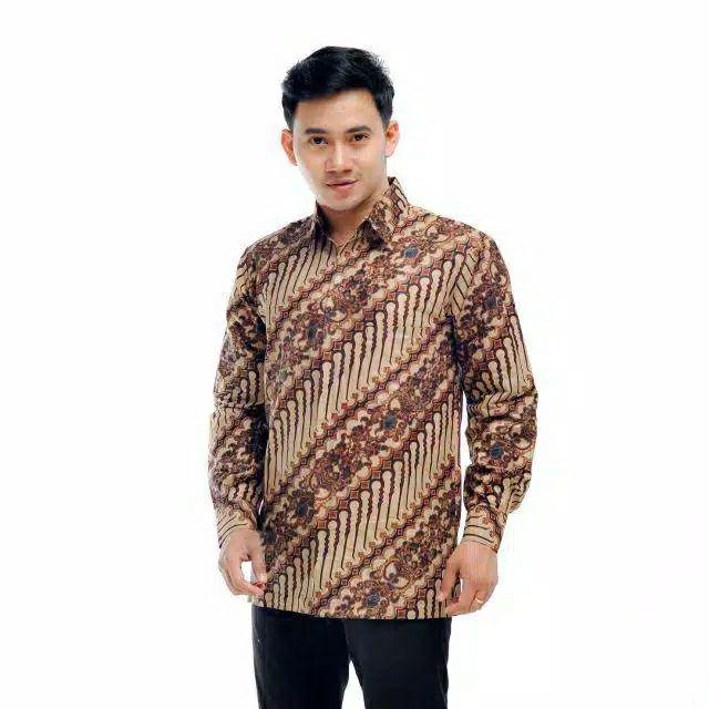 Bswart Batik Hrb026 Kenongo Hem Pendek Padi Pekalongan M L Xl Batik Pria Murah Modern Grosir