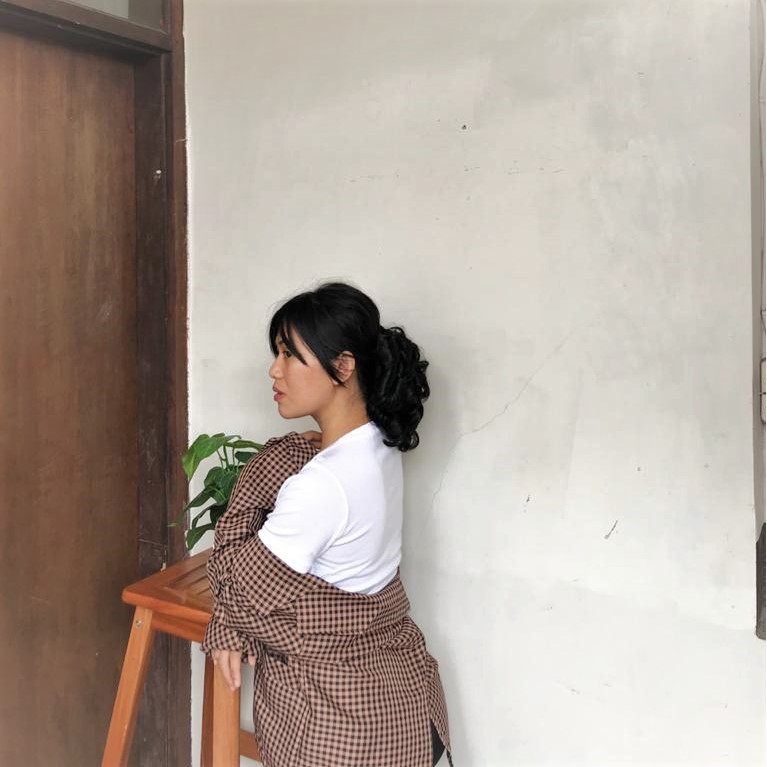 nadiSSE Sanggul Modern Siap Pakai Model Keriting Tebal / Cepol Rambut Wig