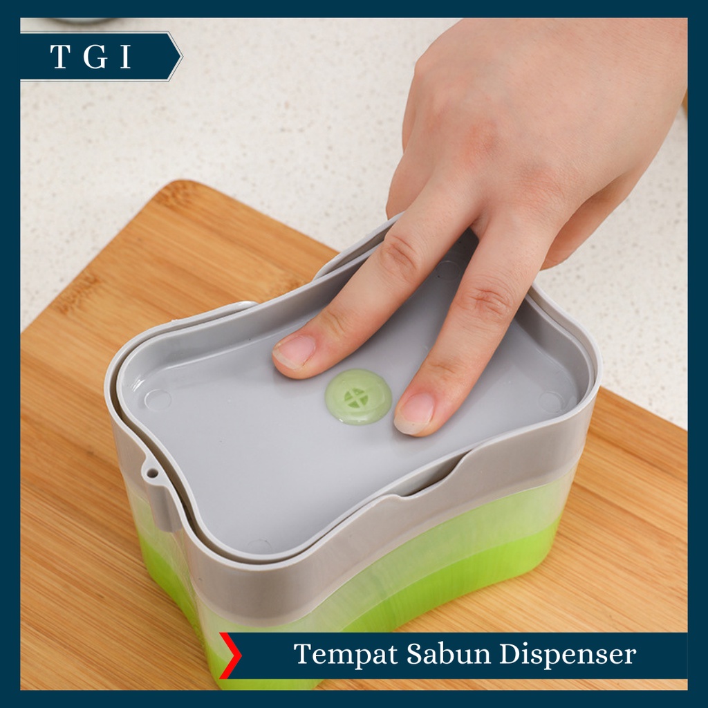 TGI - DISPENSER SABUN PRAKTIS | SOAP DISPENSER HOLDER SPONS CUCI PIRING 2 IN 1 | SPONGE HOLDER