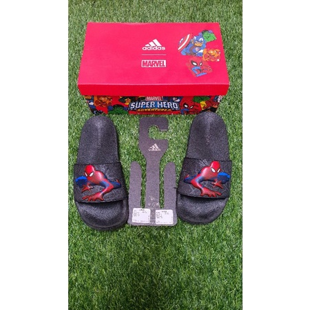 sandal Adidas adilette anak marvel spiderman