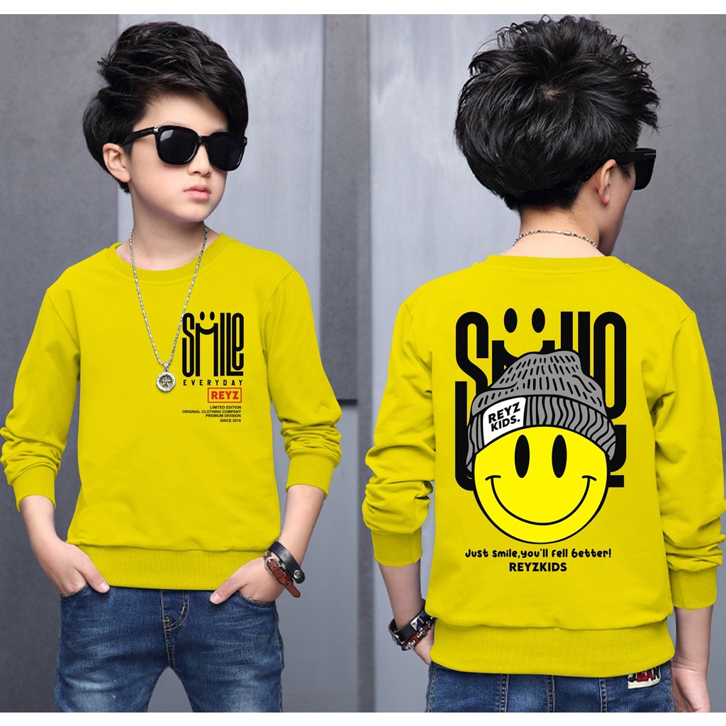 Switer Smile Terbaru / Sweater Anak Laki-laki /  Sweeter Gaming Bahan Babyterry / FLAVA_STORE