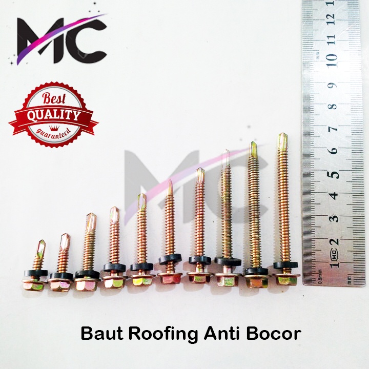 Baut Roofing Rooping Sekrup Atap Skrup Murah Driling Anti Bocor Atap Baja Ringan Plafon Besi Hollow