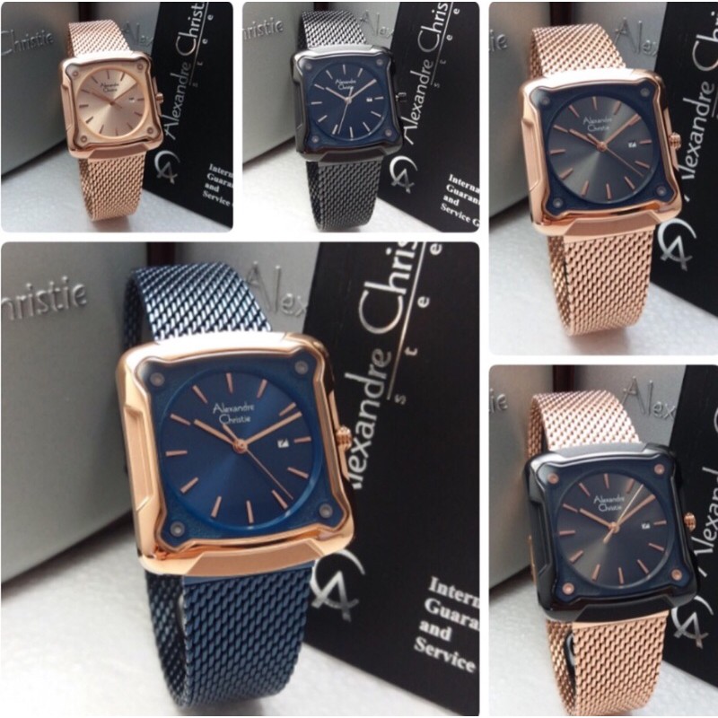 Jam Tangan wanita Alexandre Christie AC 3030 Rantai Pasir Original