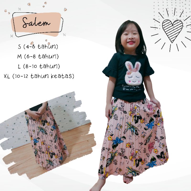 ROK PANJANG PLISKET ANAK usia 1-12 TAHUN Printing Exclusive Super Premium