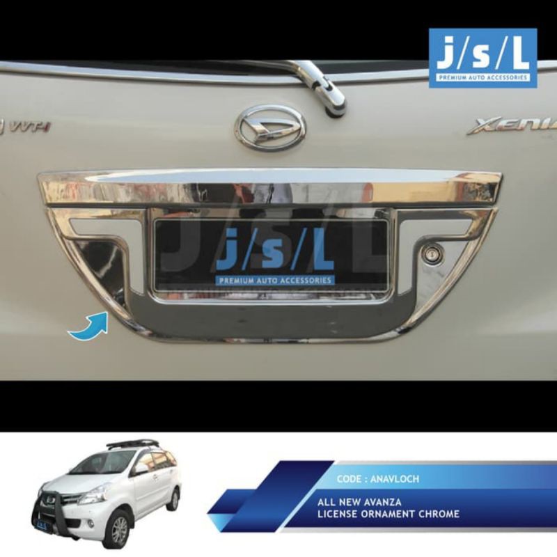 license ornament chrome all new Avanza Xenia jsl