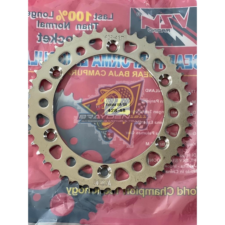 GEAR BELAKANG WR155 46 48 50 52 53 54 55 56 / GEAR BELAKANG WR155 SSS VZM /GEAR BELAKANG SSS WR155