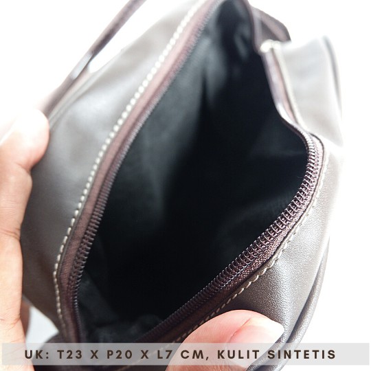 COD Termurah!! Tas Selempang Cowok laki laki Men warna coklat multifungsi Sale Termurah semarang