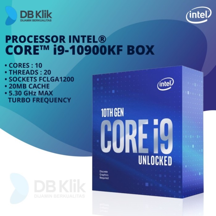 Intel Processor Core I9-10900KF Box LGA1200 | Intel Core I9-10900KF