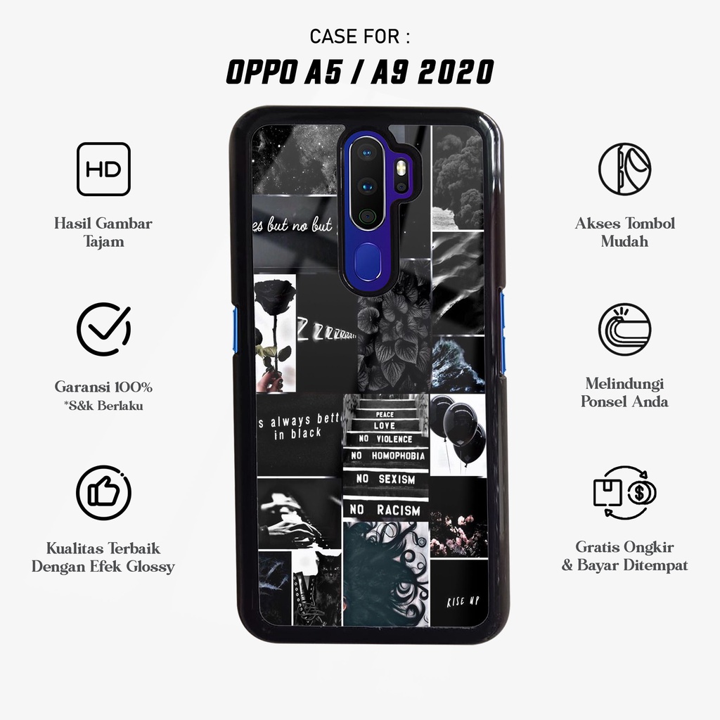 Case Oppo A5 2020 / A9 2020 - Fashion Case Motif BLACK AESTHETIC - Casing Oppo A5 2020 / A9 2020 - C