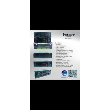 Power Amplifier Karaoke Betavo ZX1007B ZX 1007 B ZX 1007B USB Bleutooth