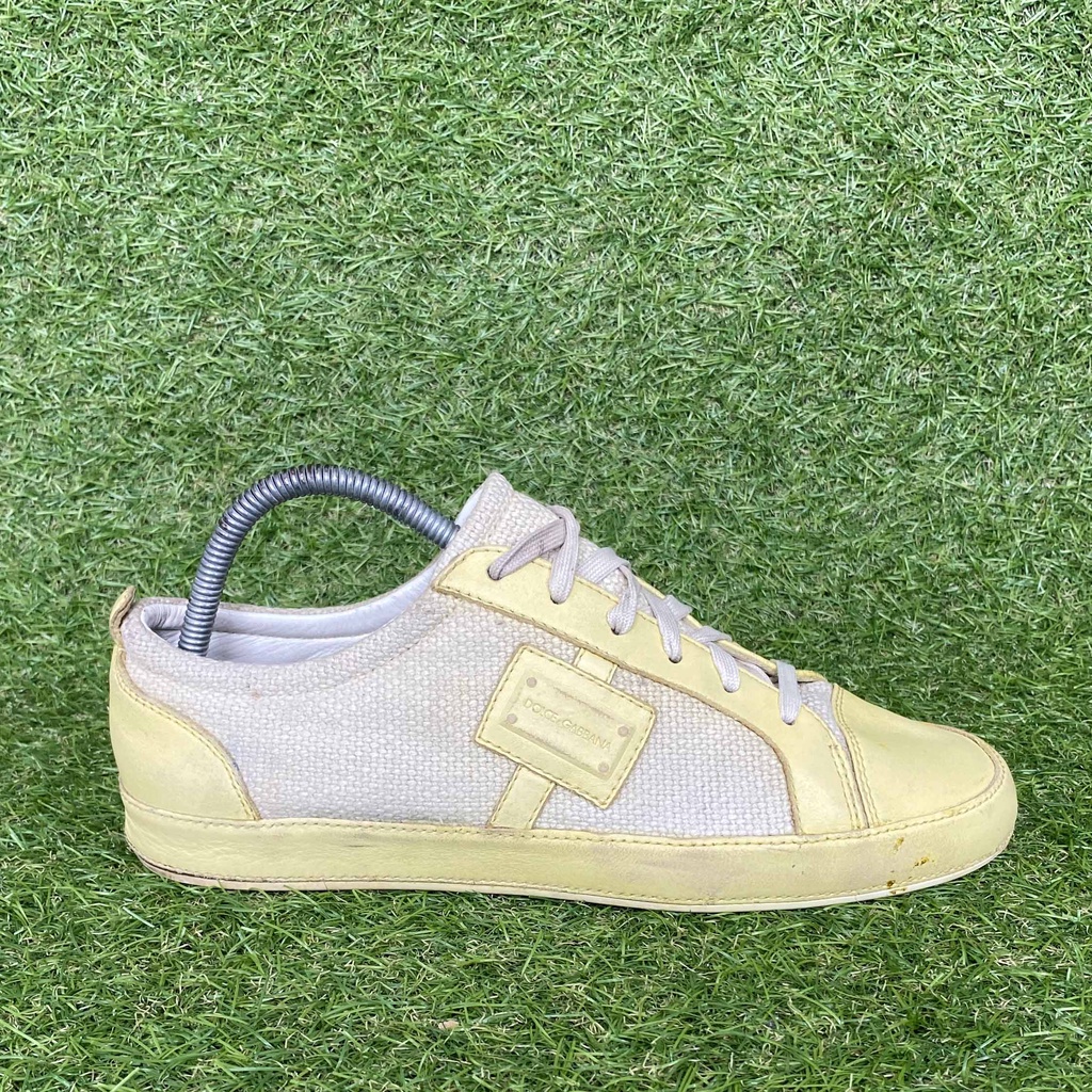 Sepatu DOLCE & GABBANA Yellow Leather Sneakers CS1213 Second