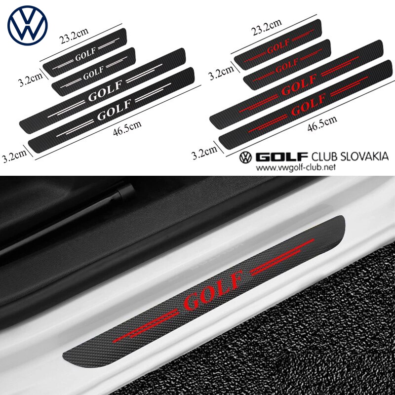 4pcs / Set Logo Golf Anti Gores Untuk Vw Volkswagen Golf 4 5 6 7 3 V Gti Mk4 Mk5 Mk7 Mk2 Mk3 Mk6 2 8