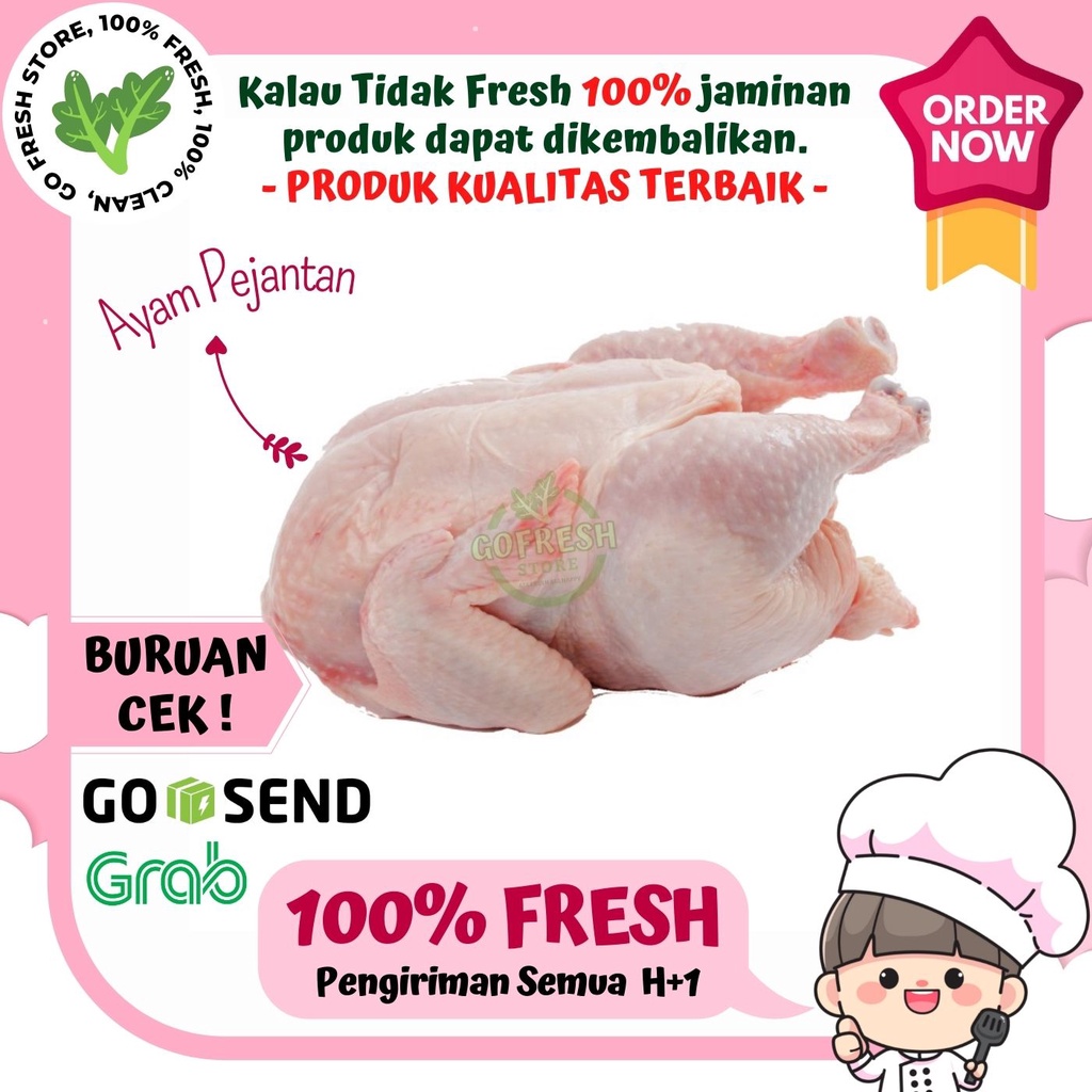 

AYAM PEJANTAN UTUH SEGAR MURAH 1 EKOR