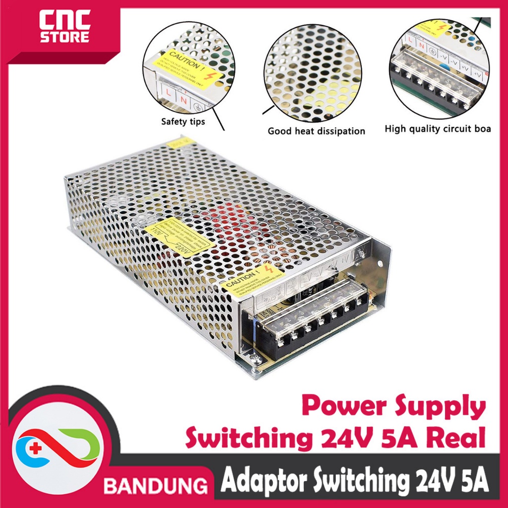 POWER SUPPLY SWITCHING PSU 24V 5A HIGH QUALITY ADAPTOR JARING 24V 5A SWITCHING POWER SUPPLY