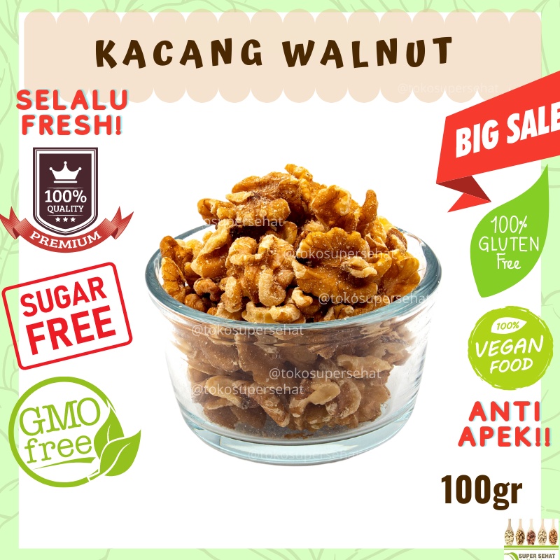 

WALNUT 100gr Kacang Walnut Kupas 100gr Walnut Panggang 100gr