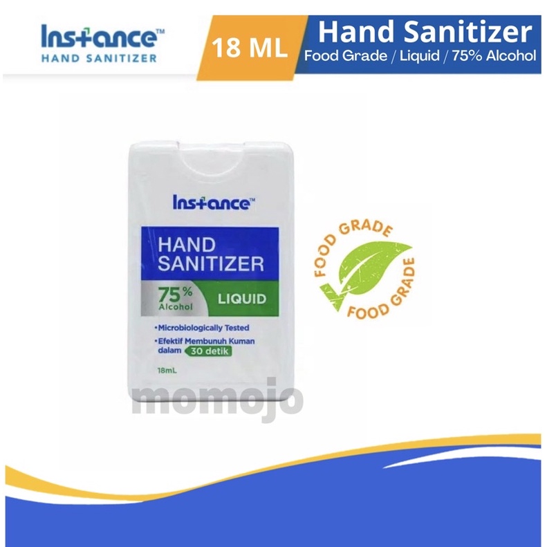 INSTANCE FOOD GRADE HAND SANITIZER SPRAY 18ML