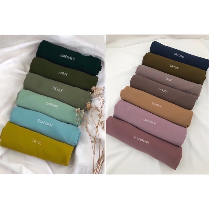 [ambishijab] Pashmina Jahit Tepi Ceruty Baby Doll Premium psmn3-5