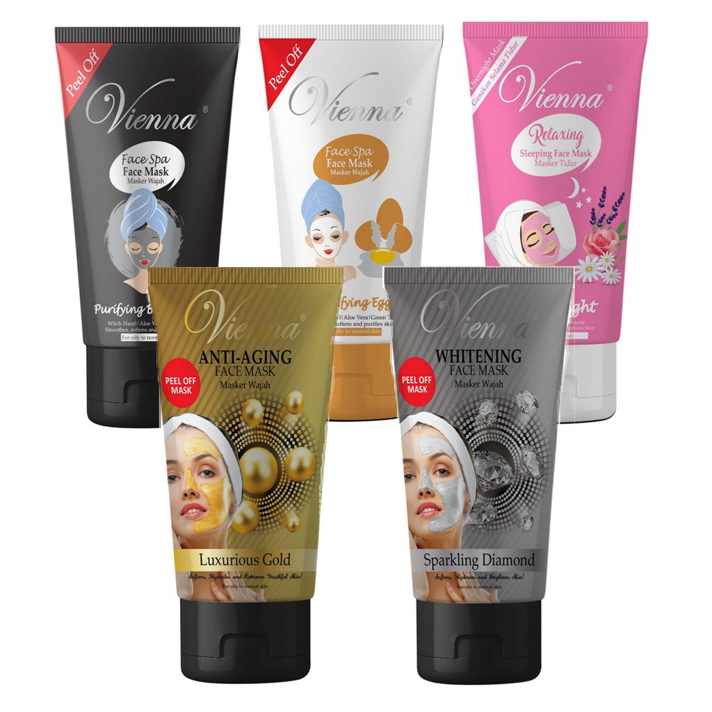 [Tube 50ml] VIENNA Peel Off Mask (Purifying Black, Sparkling Diamond, Luxurious Gold)