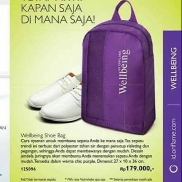 wellbeing shoe bag oriflame