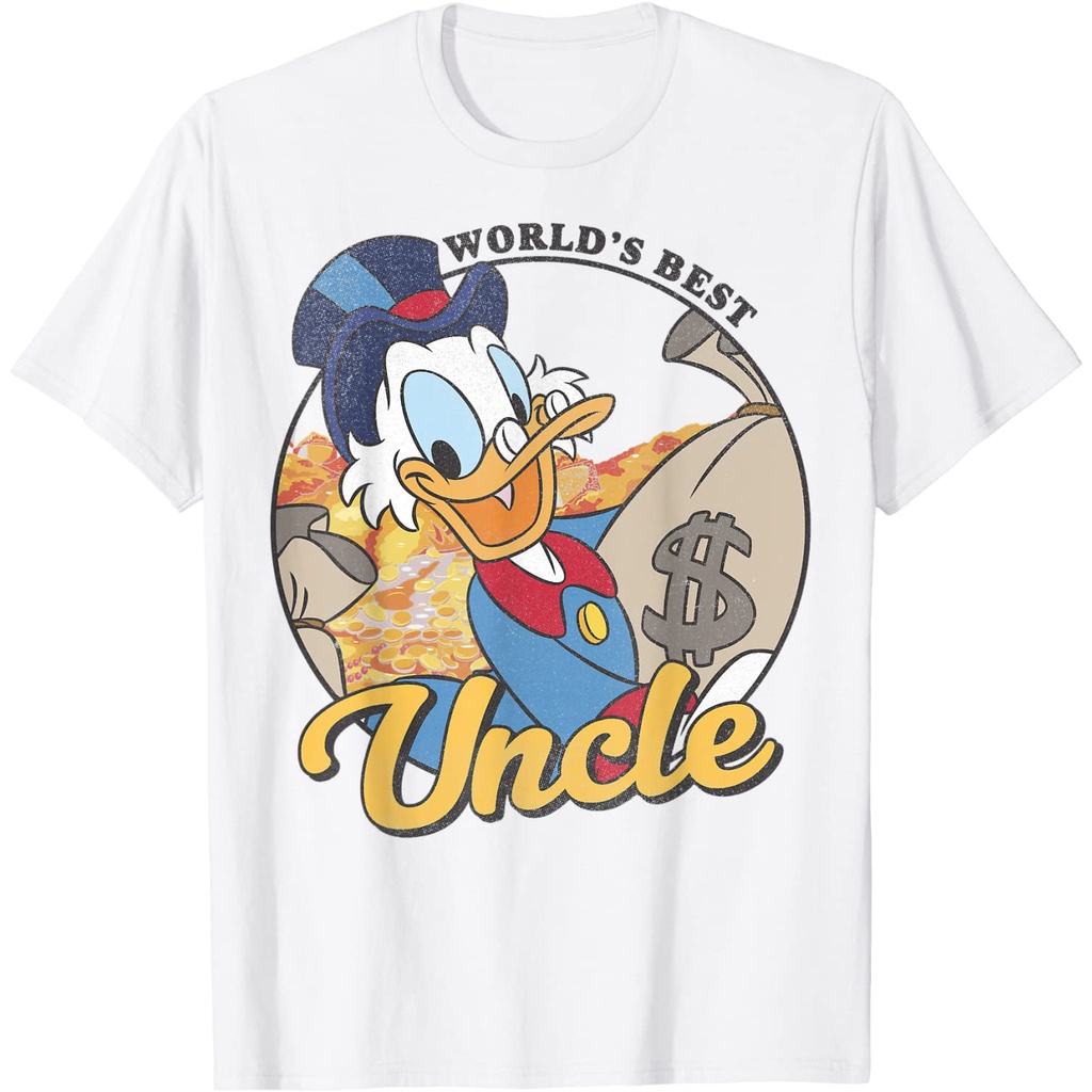 Kaos Anak DuckTales Scrooge McDuck World's Best Uncle Pakaian Fashion Baju Atasan Anak Laki Perempua