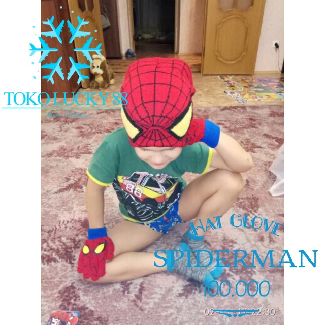 IMPORT Topi Sarung Tangan Spiderman