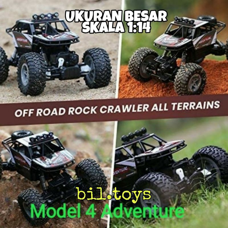 RC ROCK CRAWLER BESAR SKALA 1/14 MAINAN ANAK REMOTE CONTROL