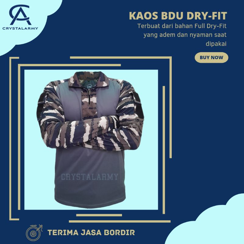 kaos bdu dryfit / kaos bdu loreng / kaos bdu tactical