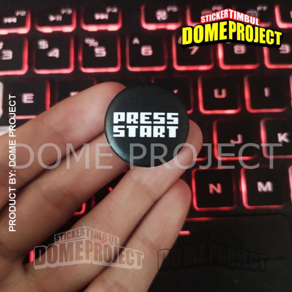 [PROMO BUY 3 GET 1] PRESS START PIN PENITI 25MM BUTTON PIN AKSESORIES ROMPI AKSESORIES TAS