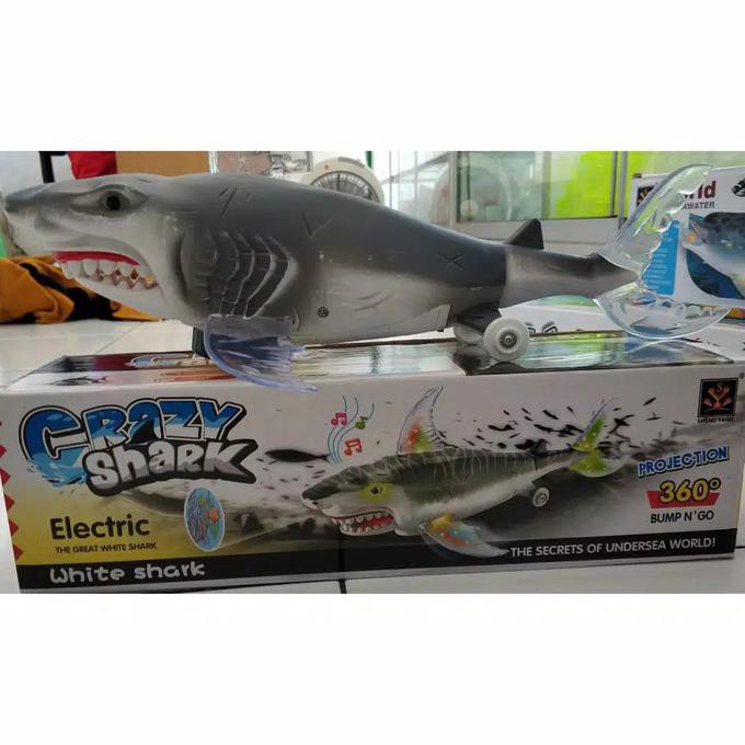NEW MAINAN IKAN HIU BESAR CRAZY SHARK PROJECTION LAMPU BERKUALITAS