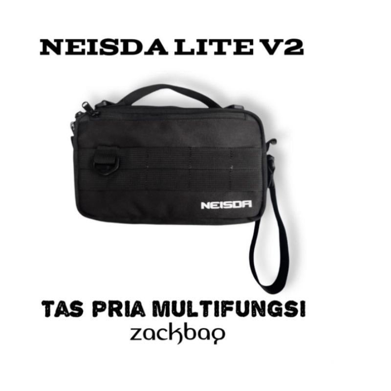 Neisda Lite V2 - Tas dompet clutch Pria anti air Selempang/Handbag Multifungsi