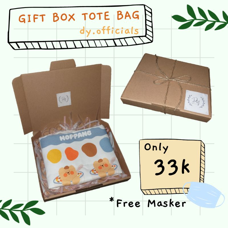 

GIFT BOX TOTE BAG by dy.officials | kado ulang tahun terbaik