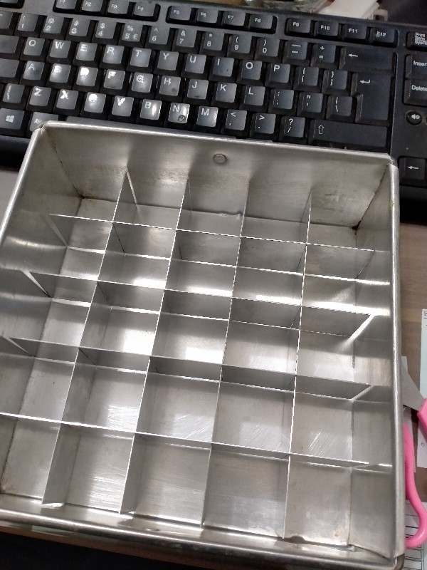 Loyang Brownies Sekat/loyang Persegi Panjang/loyang Sekat Bongkar Pasang