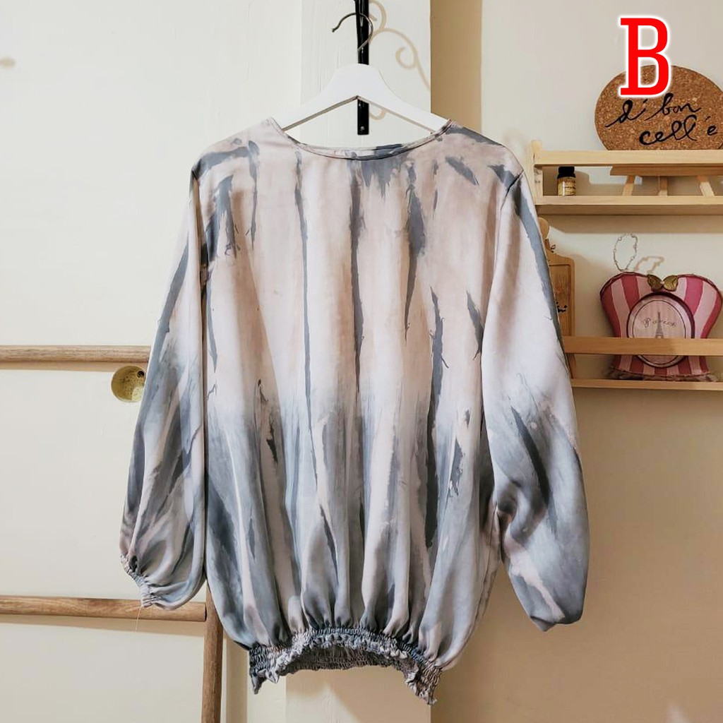 TERBARU Blouse jumputan PALEMBANG jumbo honeysilk tiedye tie dye HANDMADE