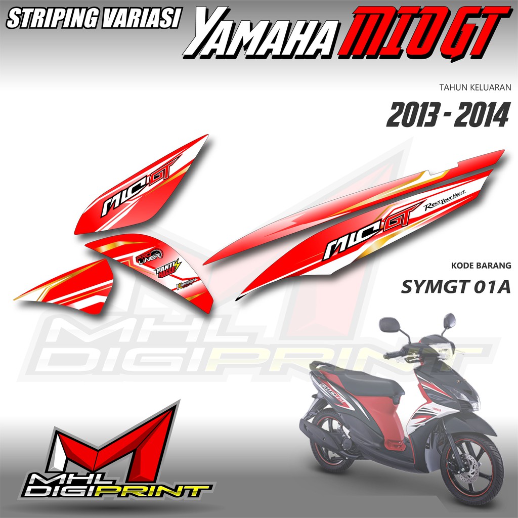 STRIPING VARIASI YAMAHA MIO GT - STIKER VARIASI MIO GT - SYMGT 01