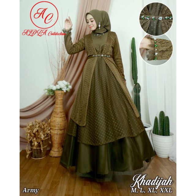 Gamis Tile Outer Mutiara| Gamis Khadijah Brokat Malika| Gamis| Gamis pesta| Gamis wisuda| Gamis Kondangan| Gamis Cardigan| Dress Pesta Mewah |Gamis Brokat| Gamis Tile