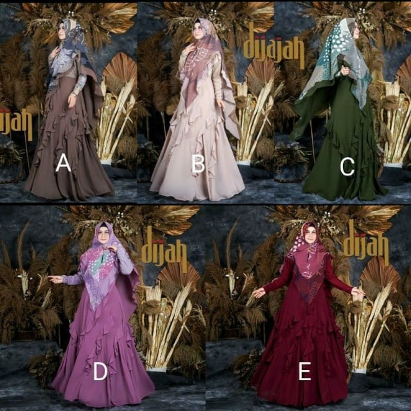 DIJAH 274 GAMIS SYARI PREMIUM SET SYAR'I TERBARU GAMIS SYARI ORIGINAL DIJAH