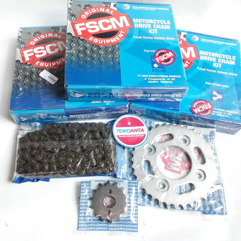 Gir Gear Girset Gearset Depan Belakang Rantai FSCM Motor Athlete Byson CB150R Old New CBR150 Fiz R F