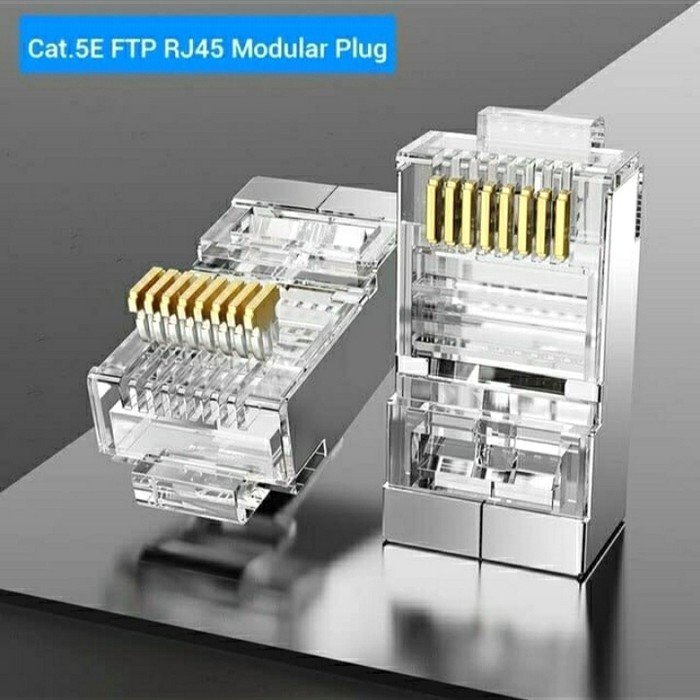 RJ45 CAT 5 NYK CONNECTOR RJ 45 FTP CAT5 ISI 50PCS RJ45 BESI CAT5 FTP