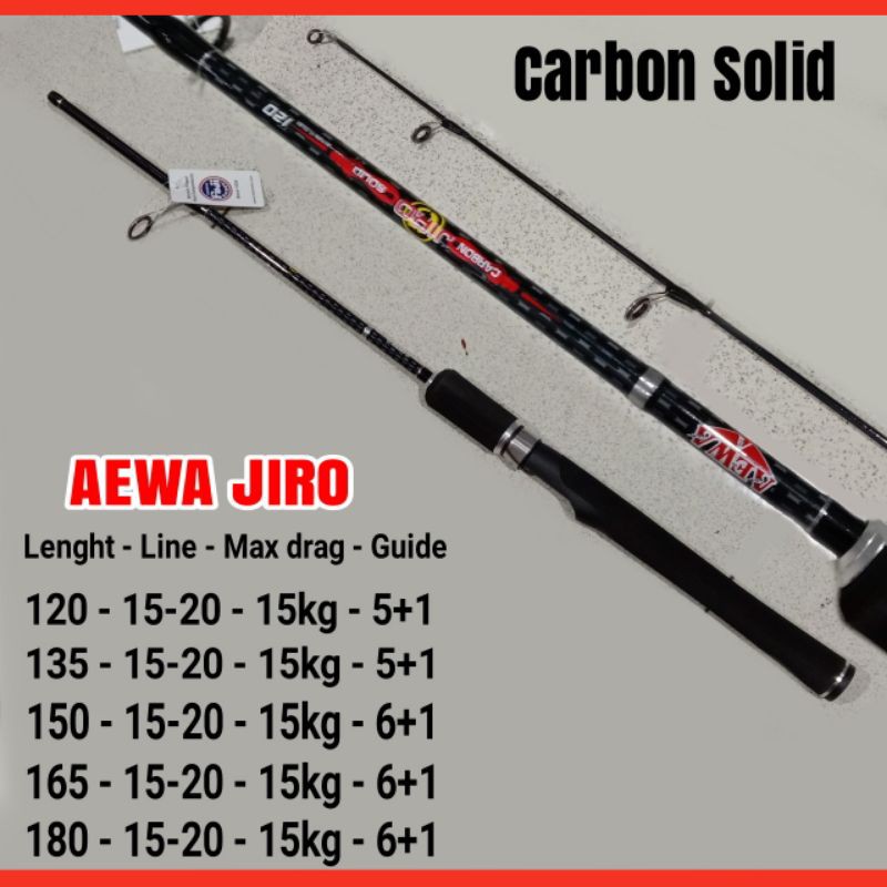 JORAN AEWA JIRO 120,135,150,165,180 15-20lb CARBON SOLID FUJI