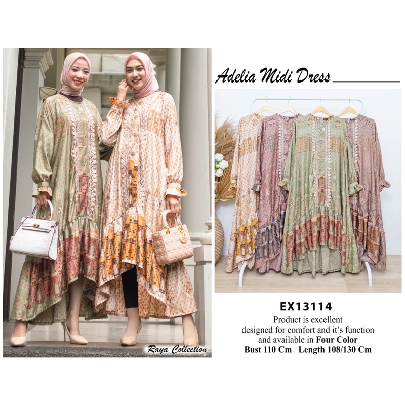 MIDI DRESS RAYA BHN MAXMARA LUX LD110 PB108-130 by EXTU