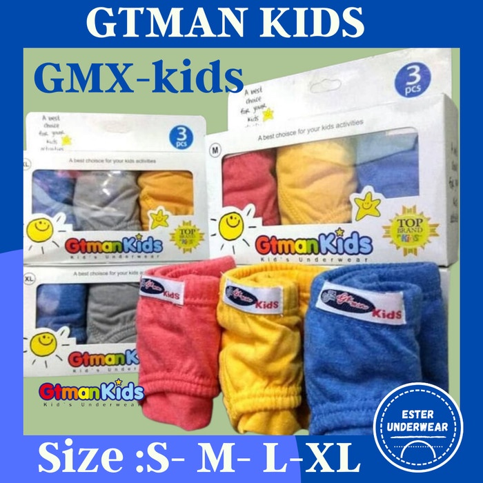Celana Dalam Anak Laki-laki  GTman GMX-Kids ISI 3Pcs/Pack